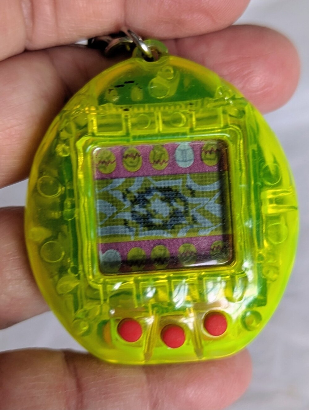Vintage 1997 Dinopet Virtual Dinosaur Egg Green T-Rex